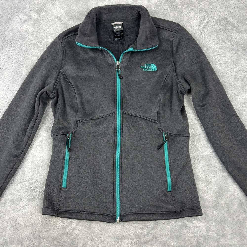The North Face C656 Women's Medium Agave Jacket Full Zip Gray Teal